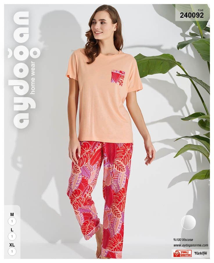 Navy Pineapple Bamboo Capri Set