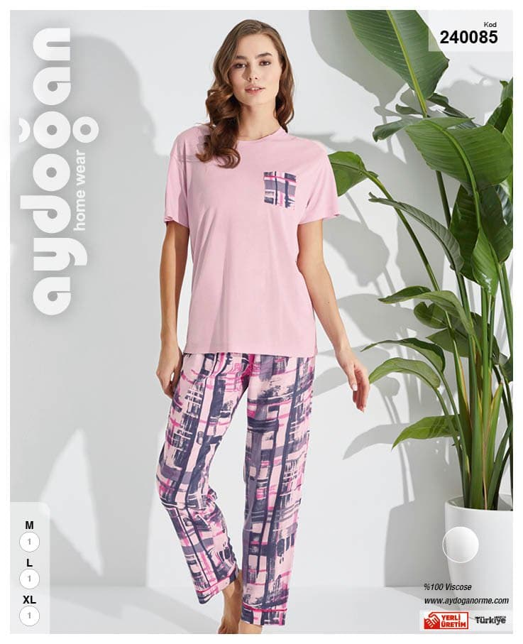Pink Bunny Tee & Capri Set