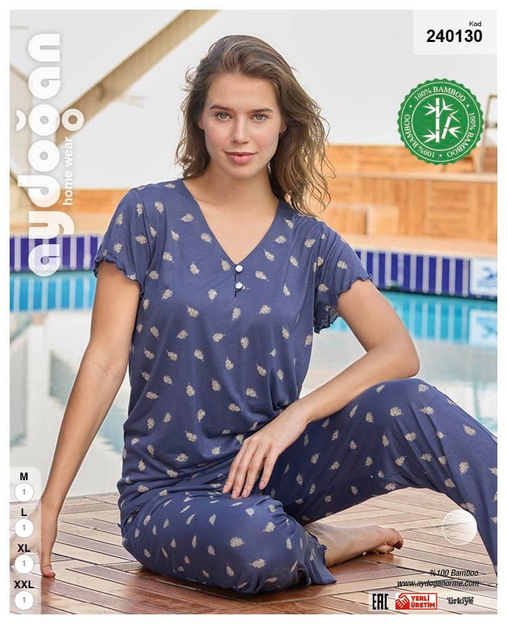 Pink Abstract Pants PJ Set